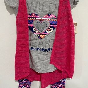NEW! Girls 2pc Top & Legging Set
